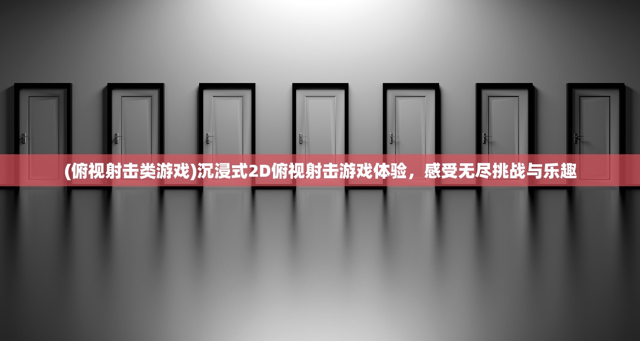 (俯视射击类游戏)沉浸式2D俯视射击游戏体验，感受无尽挑战与乐趣