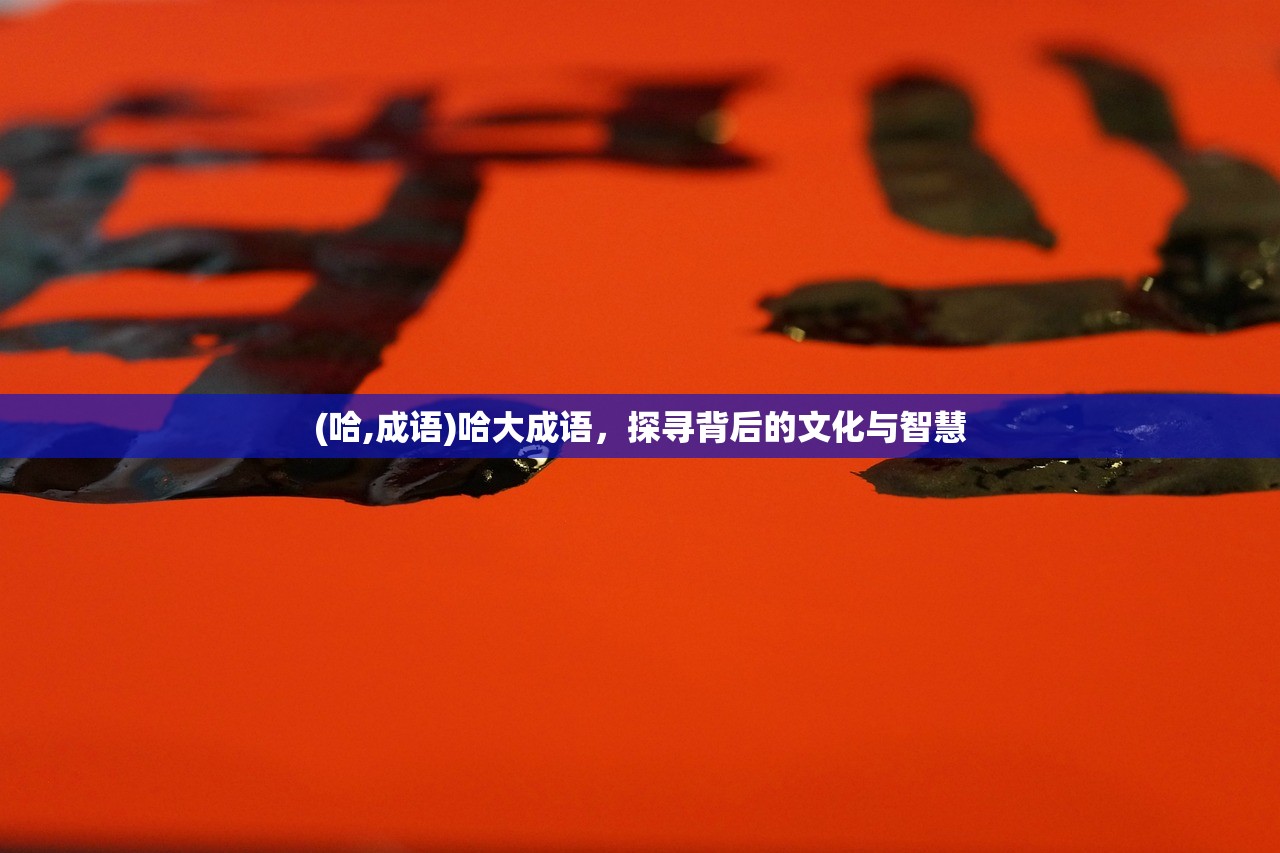 (哈,成语)哈大成语，探寻背后的文化与智慧